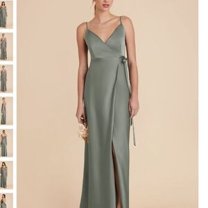 Elegant Sage Green Evening Dress